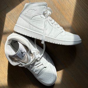 NIKE Air Jordan 1 Mid White Snakeskin